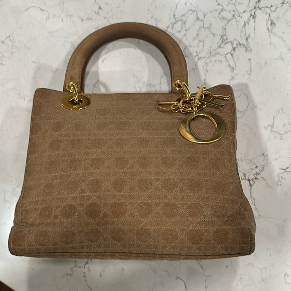 Lady Dior small taupe/brown bag